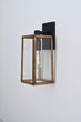 Wall Lights, Exterior Light Fixture, Clear Glass Garage Light, Modern Outdoor Lights Sconce with Waterproof, for Patio, E26 Socket Black+Wood Finish Load image into Gallery viewer, Wall Lights, Exterior Light Fixture, Clear Glass Garage Light, Modern Outdoor Lights Sconce with Waterproof, for Patio, E26 Socket Black+Wood Finish