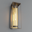 1 - Light, 21 - Inch Bronze Outdoor Rectangular Wall Light, E26 Socket 1X60W, Clear Glass, 21" H x 7" W, Extends 6" from the wall - LEDMyPlace Load image into Gallery viewer, 1 - Light, 21 - Inch Bronze Outdoor Rectangular Wall Light, E26 Socket 1X60W, Clear Glass, 21" H x 7" W, Extends 6" from the wall - LEDMyPlace