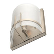 1 - Light, Decorative ARC Wall Sconce Fixture, Brushed Nickel Finish with White glass shade, Dim: 9" W x 12"H x 5"E, Hallway Light Fixtures - LEDMyPlace Load image into Gallery viewer, 1 - Light, Decorative ARC Wall Sconce Fixture, Brushed Nickel Finish with White glass shade, Dim: 9" W x 12"H x 5"E, Hallway Light Fixtures - LEDMyPlace