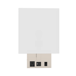 1-Light, Decorative Wall Sconces Light with 1 Switch, 1 USB, 1 Type C & 1 Outlet, Satin Nickel Finish w/ White shade, Wall Mounted Lamps for Home Hotel Corridor Restaurant 1-Light, Decorative Wall Sconces Light with 1 Switch, 1 USB, 1 Type C & 1 Outlet, Satin Nickel Finish w/ White shade, Wall Mounted Lamps for Home Hotel Corridor Restaurant