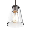 1 - Light Flared Shape Pendant Lighting Fixture with Clear Glass Shade, E26 Base, UL Listed for Damp Location - LEDMyPlace Load image into Gallery viewer, 1 - Light Flared Shape Pendant Lighting Fixture with Clear Glass Shade, E26 Base, UL Listed for Damp Location - LEDMyPlace