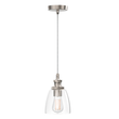 1 - Light Island Pendant Light, Brushed Nickel Finish with Clear Glass Shade – E26 Base, UL Listed - LEDMyPlace Load image into Gallery viewer, 1 - Light Island Pendant Light, Brushed Nickel Finish with Clear Glass Shade – E26 Base, UL Listed - LEDMyPlace