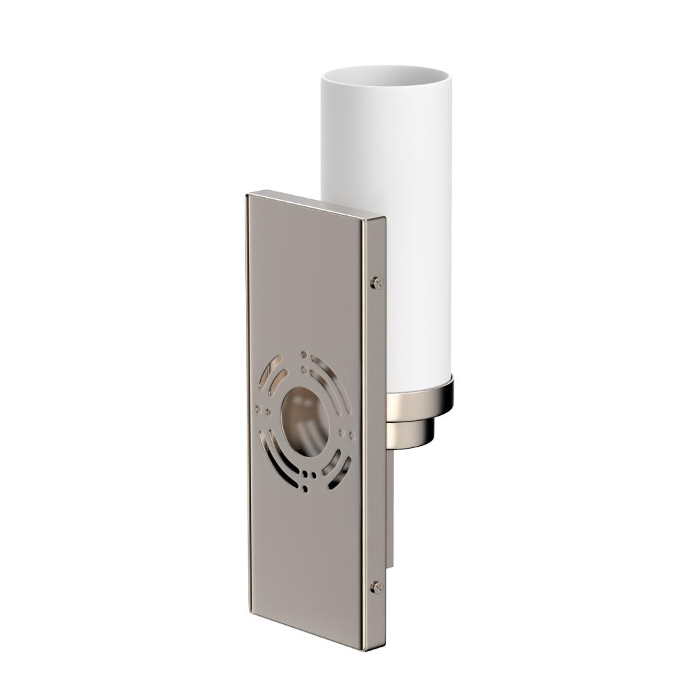 1-Light, LED Wall Sconce Light, Brushed Nickel with Opal Glass Shade ...