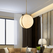 1 Light Mini Pendant Brass finish Hardware with Faux Alabaster, Pendant Lighting, E26 Base - LEDMyPlace Load image into Gallery viewer, 1 Light Mini Pendant Brass finish Hardware with Faux Alabaster, Pendant Lighting, E26 Base - LEDMyPlace