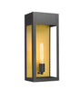 1 - Light, Outdoor Wall Sconce Light, Outdoor Lantern, E26 Socket 1X60W, Clear Glass Panels, Matte Black, 18" H x 7 1/2" W, Extends 5 1/2" from the wall - LEDMyPlace Load image into Gallery viewer, 1 - Light, Outdoor Wall Sconce Light, Outdoor Lantern, E26 Socket 1X60W, Clear Glass Panels, Matte Black, 18" H x 7 1/2" W, Extends 5 1/2" from the wall - LEDMyPlace