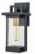 1 - Light Outdoor Wall Sconce, Matte Black, Clear Seeded Glass Shade, Outdoor Lighting Modern, Front Porch Décor, E26 Bulb, Patio Decor - LEDMyPlace Load image into Gallery viewer, 1 - Light Outdoor Wall Sconce, Matte Black, Clear Seeded Glass Shade, Outdoor Lighting Modern, Front Porch Décor, E26 Bulb, Patio Decor - LEDMyPlace