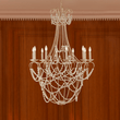 10 - Light Traditional Beaded Candle Chandelier Wash Wood Finish with Blue Crystal ,E12 Base - LEDMyPlace Load image into Gallery viewer, 10 - Light Traditional Beaded Candle Chandelier Wash Wood Finish with Blue Crystal ,E12 Base - LEDMyPlace
