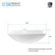 10.5 Inch Mushroom Shape LED Flush Mount Ceiling Light - 12.5 Watt, 1050 Lumens - Dimmable - Round Ceiling Light - LEDMyPlace Load image into Gallery viewer, 10.5 Inch Mushroom Shape LED Flush Mount Ceiling Light - 12.5 Watt, 1050 Lumens - Dimmable - Round Ceiling Light - LEDMyPlace