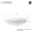 10.5 Inch Mushroom Shape LED Flush Mount Ceiling Light - 12.5 Watt, 1050 Lumens - Dimmable - Round Ceiling Light - LEDMyPlace Load image into Gallery viewer, 10.5 Inch Mushroom Shape LED Flush Mount Ceiling Light - 12.5 Watt, 1050 Lumens - Dimmable - Round Ceiling Light - LEDMyPlace