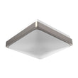 11 in. Square Single Ring Flush Mount Ceiling Light, 1050LM, Power 15W, AC120V, 4000K Dimmable Brushed Nickel, Hallway Light Fixture - LEDMyPlace Load image into Gallery viewer, 11 in. Square Single Ring Flush Mount Ceiling Light, 1050LM, Power 15W, AC120V, 4000K Dimmable Brushed Nickel, Hallway Light Fixture - LEDMyPlace