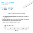 T8 8ft LED Tube/Bulb - 32/36/40/48W Wattage Adjustable, 130lm/w, 3000K/4000K/5000K/6500K CCT Changeable, Clear, R17D Base,- Ballast Bypass Load image into Gallery viewer, T8 8ft LED Tube/Bulb - 32/36/40/48W Wattage Adjustable, 130lm/w, 3000K/4000K/5000K/6500K CCT Changeable, Clear, R17D Base,- Ballast Bypass