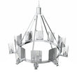 12 - Light Ring Chandelier Ceiling Light in Chrome Finish with Clear Glass, Diam 50" Height 39", 120V, Bulb Type B10, Socket Type E12, Max wattage Per Socket 60W - LEDMyPlace Load image into Gallery viewer, 12 - Light Ring Chandelier Ceiling Light in Chrome Finish with Clear Glass, Diam 50" Height 39", 120V, Bulb Type B10, Socket Type E12, Max wattage Per Socket 60W - LEDMyPlace