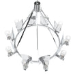 12 - Light Ring Chandelier Ceiling Light in Chrome Finish with Clear Glass, Diam 50" Height 39", 120V, Bulb Type B10, Socket Type E12, Max wattage Per Socket 60W - LEDMyPlace Load image into Gallery viewer, 12 - Light Ring Chandelier Ceiling Light in Chrome Finish with Clear Glass, Diam 50" Height 39", 120V, Bulb Type B10, Socket Type E12, Max wattage Per Socket 60W - LEDMyPlace