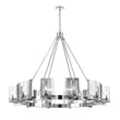 12 - Light Ring Chandelier Ceiling Light in Chrome Finish with Clear Glass, Diam 50" Height 39", 120V, Bulb Type B10, Socket Type E12, Max wattage Per Socket 60W - LEDMyPlace Load image into Gallery viewer, 12 - Light Ring Chandelier Ceiling Light in Chrome Finish with Clear Glass, Diam 50" Height 39", 120V, Bulb Type B10, Socket Type E12, Max wattage Per Socket 60W - LEDMyPlace