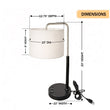 12.75″D x 23″H Modern Desk Lamp with White Linen Shade – Black or Brushed Nickel Finish - 2 Pack - LEDMyPlace Load image into Gallery viewer, 12.75″D x 23″H Modern Desk Lamp with White Linen Shade – Black or Brushed Nickel Finish - 2 Pack - LEDMyPlace
