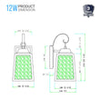 12W LED Outdoor Wall Lantern Fixture with Water Glass Shade, 4000K (Cool White), Dimmable, ETL Listed - LEDMyPlace Load image into Gallery viewer, 12W LED Outdoor Wall Lantern Fixture with Water Glass Shade, 4000K (Cool White), Dimmable, ETL Listed - LEDMyPlace