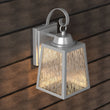 12W LED Outdoor Wall Lantern Fixture with Water Glass Shade, 4000K (Cool White), Dimmable, ETL Listed - LEDMyPlace Load image into Gallery viewer, 12W LED Outdoor Wall Lantern Fixture with Water Glass Shade, 4000K (Cool White), Dimmable, ETL Listed - LEDMyPlace