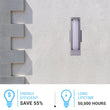 12W Modern LED Outdoor Wall Sconce Light, Silver Finish, Dimmable, ETL Listed - Wet Location - LEDMyPlace Load image into Gallery viewer, 12W Modern LED Outdoor Wall Sconce Light, Silver Finish, Dimmable, ETL Listed - Wet Location - LEDMyPlace