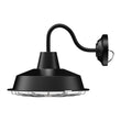 12W Textured Black Gooseneck LED Outdoor Wall Light with Nickel Cage, 3000K (Warm White), Dimmable, 1000 Lumens, ETL Listed - LEDMyPlace Load image into Gallery viewer, 12W Textured Black Gooseneck LED Outdoor Wall Light with Nickel Cage, 3000K (Warm White), Dimmable, 1000 Lumens, ETL Listed - LEDMyPlace