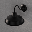 12W Textured Black Gooseneck LED Outdoor Wall Light with Nickel Cage, 3000K (Warm White), Dimmable, 1000 Lumens, ETL Listed - LEDMyPlace Load image into Gallery viewer, 12W Textured Black Gooseneck LED Outdoor Wall Light with Nickel Cage, 3000K (Warm White), Dimmable, 1000 Lumens, ETL Listed - LEDMyPlace