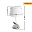 14" Dia x 24.5"H Modern Table Lamp with White Linen Shade – Brushed Nickel Finish - 4 Pack - LEDMyPlace Load image into Gallery viewer, 14" Dia x 24.5"H Modern Table Lamp with White Linen Shade – Brushed Nickel Finish - 4 Pack - LEDMyPlace