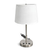 14" Dia x 24.5"H Modern Table Lamp with White Linen Shade – Brushed Nickel Finish - 4 Pack - LEDMyPlace Load image into Gallery viewer, 14" Dia x 24.5"H Modern Table Lamp with White Linen Shade – Brushed Nickel Finish - 4 Pack - LEDMyPlace