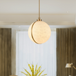 1 Light Mini Pendant Brass finish Hardware with Faux Alabaster, Pendant Lighting, E26 Base Load image into Gallery viewer, 1 Light Mini Pendant Brass finish Hardware with Faux Alabaster, Pendant Lighting, E26 Base