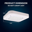 150W LED Canopy Light, 15600LM, 5700K, UL, Damp/Wet Locations, For Gas Stations, High Bay Carport, Indoor Parking, Underpasses, Loading Docks, Outdoor Area Light - LEDMyPlace Load image into Gallery viewer, 150W LED Canopy Light, 15600LM, 5700K, UL, Damp/Wet Locations, For Gas Stations, High Bay Carport, Indoor Parking, Underpasses, Loading Docks, Outdoor Area Light - LEDMyPlace