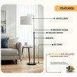 15″W x 60″H Floor Lamp with White Linen Shade – Black or Brushed Nickel Finish - 2 Pack - LEDMyPlace Load image into Gallery viewer, 15″W x 60″H Floor Lamp with White Linen Shade – Black or Brushed Nickel Finish - 2 Pack - LEDMyPlace