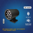 LED Outdoor Single Sided Light With Remote, RGBW, Cylinder, 36W, AC100-277V, IP65, ETL CE RoSH Approval, Outdoor Wall Lights Load image into Gallery viewer, LED Outdoor Single Sided Light With Remote, RGBW, Cylinder, 36W, AC100-277V, IP65, ETL CE RoSH Approval, Outdoor Wall Lights
