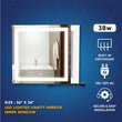 36 in. X 36 in. LED Lighted Bathroom Vanity Mirror, Anti Fog, CRI 90+, Adjustable Color Temperature & Remembrance, Makeup Mirror, Touch Button, Inner Window Style Load image into Gallery viewer, 36 in. X 36 in. LED Lighted Bathroom Vanity Mirror, Anti Fog, CRI 90+, Adjustable Color Temperature & Remembrance, Makeup Mirror, Touch Button, Inner Window Style