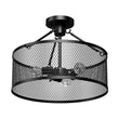 3-lights-matte-black-semi-flush-mount-ceiling-light Load image into Gallery viewer, 3-lights-matte-black-semi-flush-mount-ceiling-light