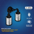 Birdcage Shape Bathroom Light Fixtures, Wall Mount, Matte Black with Clear Glass Shade, 1-Light/2-Light/3-Light, E26 Base, For Damp Locations, Vanity Lighting Load image into Gallery viewer, Birdcage Shape Bathroom Light Fixtures, Wall Mount, Matte Black with Clear Glass Shade, 1-Light/2-Light/3-Light, E26 Base, For Damp Locations, Vanity Lighting