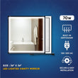 Frontlit/Backlit LED Lighted Bathroom Vanity Mirror with Frame, Anti-Fog, Touch Button, CRI 90+, Adjustable CCT & Memory, Magnum Style Load image into Gallery viewer, Frontlit/Backlit LED Lighted Bathroom Vanity Mirror with Frame, Anti-Fog, Touch Button, CRI 90+, Adjustable CCT & Memory, Magnum Style