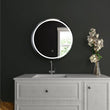 24 Inch Round LED Lighted Bathroom Vanity Mirror with Shelf, Touch Switch, Defogger and CCT Remembrance, CRI 90+, Raven Round Style - LEDMyPlace Load image into Gallery viewer, 24 Inch Round LED Lighted Bathroom Vanity Mirror with Shelf, Touch Switch, Defogger and CCT Remembrance, CRI 90+, Raven Round Style - LEDMyPlace