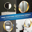 24 Inch Round LED Lighted Bathroom Vanity Mirror with Shelf, Touch Switch, Defogger and CCT Remembrance, CRI 90+, Raven Round Style - LEDMyPlace Load image into Gallery viewer, 24 Inch Round LED Lighted Bathroom Vanity Mirror with Shelf, Touch Switch, Defogger and CCT Remembrance, CRI 90+, Raven Round Style - LEDMyPlace