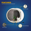 24 Inch Round LED Lighted Bathroom Vanity Mirror with Shelf, Touch Switch, Defogger and CCT Remembrance, CRI 90+, Raven Round Style - LEDMyPlace Load image into Gallery viewer, 24 Inch Round LED Lighted Bathroom Vanity Mirror with Shelf, Touch Switch, Defogger and CCT Remembrance, CRI 90+, Raven Round Style - LEDMyPlace