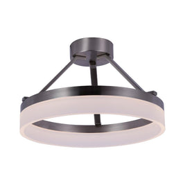 25W LED Ring Semi-Flushmount Light, 3000K (Warm White), Brushed Nickel Finish, 1450 Lumens, Triac Dimmable, ETL Listed 25W LED Ring Semi-Flushmount Light, 3000K (Warm White), Brushed Nickel Finish, 1450 Lumens, Triac Dimmable, ETL Listed