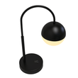 26 in. Black Arc Table Lamp with Black/White Sphere Shade, Material Iron & glass, E26 1 x 60W (Bulb Not Included) - LEDMyPlace Load image into Gallery viewer, 26 in. Black Arc Table Lamp with Black/White Sphere Shade, Material Iron & glass, E26 1 x 60W (Bulb Not Included) - LEDMyPlace
