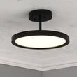 28W Round Shape LED Semi Flush Mount Ceiling Lights, Matte Black Finish with White Acrylic Shade, 1950LM, Dimmable - LEDMyPlace Load image into Gallery viewer, 28W Round Shape LED Semi Flush Mount Ceiling Lights, Matte Black Finish with White Acrylic Shade, 1950LM, Dimmable - LEDMyPlace