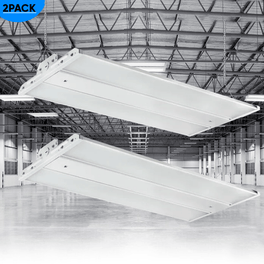 2FT LED Linear High Bay Shop Light, 110W, 5700K, 15000LM, 120-277VAC, 0-10V Dim, UL DLC Listed, Linear Hanging Light for Warehouse Workshops-2 Pack 2FT LED Linear High Bay Shop Light, 110W, 5700K, 15000LM, 120-277VAC, 0-10V Dim, UL DLC Listed, Linear Hanging Light for Warehouse Workshops-2 Pack