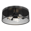 3 - Lights Cage Style Flush Mount Fixture, Drum Shape, E26 Base, UL Listed, 3 Years Warranty - LEDMyPlace Load image into Gallery viewer, 3 - Lights Cage Style Flush Mount Fixture, Drum Shape, E26 Base, UL Listed, 3 Years Warranty - LEDMyPlace