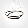3 - Ring LED Light Circular Chandelier, 102W, 3000K, 4335LM, Matte Black Body Finish, Dimmable, Pendant Mounting - LEDMyPlace Load image into Gallery viewer, 3 - Ring LED Light Circular Chandelier, 102W, 3000K, 4335LM, Matte Black Body Finish, Dimmable, Pendant Mounting - LEDMyPlace