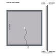 36 in. X 36 in. LED Lighted Bathroom Vanity Mirror, Anti Fog, CRI 90+, Adjustable Color Temperature & Remembrance, Makeup Mirror, Touch Button, Inner Window Style - LEDMyPlace Load image into Gallery viewer, 36 in. X 36 in. LED Lighted Bathroom Vanity Mirror, Anti Fog, CRI 90+, Adjustable Color Temperature & Remembrance, Makeup Mirror, Touch Button, Inner Window Style - LEDMyPlace