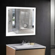 36 in. x 36 in. LED Lighted Bathroom Vanity Mirror, Anti - Fog, Touch Button, Adjustable Color Temperature & Remembrance, Wall Mounted Makeup Mirror, CRI 90+, Window Style - LEDMyPlace Load image into Gallery viewer, 36 in. x 36 in. LED Lighted Bathroom Vanity Mirror, Anti - Fog, Touch Button, Adjustable Color Temperature & Remembrance, Wall Mounted Makeup Mirror, CRI 90+, Window Style - LEDMyPlace