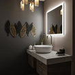 36 in. x 36 in. LED Lighted Bathroom Vanity Mirror, Anti - Fog, Touch Button, Adjustable Color Temperature & Remembrance, Wall Mounted Makeup Mirror, CRI 90+, Window Style - LEDMyPlace Load image into Gallery viewer, 36 in. x 36 in. LED Lighted Bathroom Vanity Mirror, Anti - Fog, Touch Button, Adjustable Color Temperature & Remembrance, Wall Mounted Makeup Mirror, CRI 90+, Window Style - LEDMyPlace
