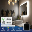 36 in. x 36 in. LED Lighted Bathroom Vanity Mirror, Anti - Fog, Touch Button, Adjustable Color Temperature & Remembrance, Wall Mounted Makeup Mirror, CRI 90+, Window Style - LEDMyPlace Load image into Gallery viewer, 36 in. x 36 in. LED Lighted Bathroom Vanity Mirror, Anti - Fog, Touch Button, Adjustable Color Temperature & Remembrance, Wall Mounted Makeup Mirror, CRI 90+, Window Style - LEDMyPlace