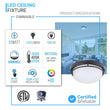 20W LED Flush Mount Ceiling Light, CCT Changeable (3000/4000/5000K), 1200LM, Hallway Light Fixtures, Dimmable, Matte Black, for Bedroom Kitchen Stairwell Entryway Load image into Gallery viewer, 20W LED Flush Mount Ceiling Light, CCT Changeable (3000/4000/5000K), 1200LM, Hallway Light Fixtures, Dimmable, Matte Black, for Bedroom Kitchen Stairwell Entryway