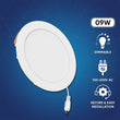 4" 9W LED Slim Panel Recessed Ceiling Light CCT Changeable 2700k 3000K 3500K 4000K 5000K, with Junction Box, Round - LEDMyPlace Load image into Gallery viewer, 4" 9W LED Slim Panel Recessed Ceiling Light CCT Changeable 2700k 3000K 3500K 4000K 5000K, with Junction Box, Round - LEDMyPlace