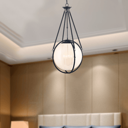 4-Light Chandelier Light Fixture Black Finish Hardware with Black Rope and Translucency whilte glass ,E12 Base 4-Light Chandelier Light Fixture Black Finish Hardware with Black Rope and Translucency whilte glass ,E12 Base